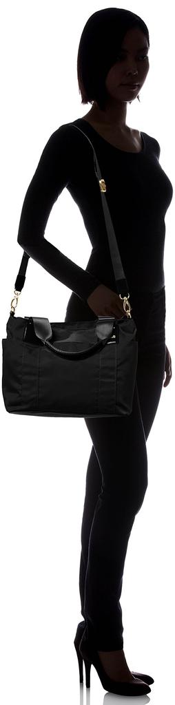 La Bagagerie 2-Way Nylon Tote B72-12-02 10 Black