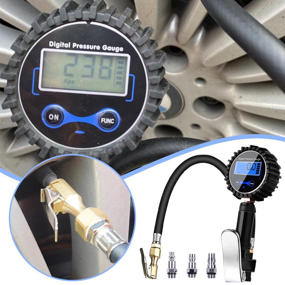 New Digital Tire Pressure Count LCD Display Car Tire Pressure Inflation Gauge LED Backlight Car Tire Pressure Check Tools