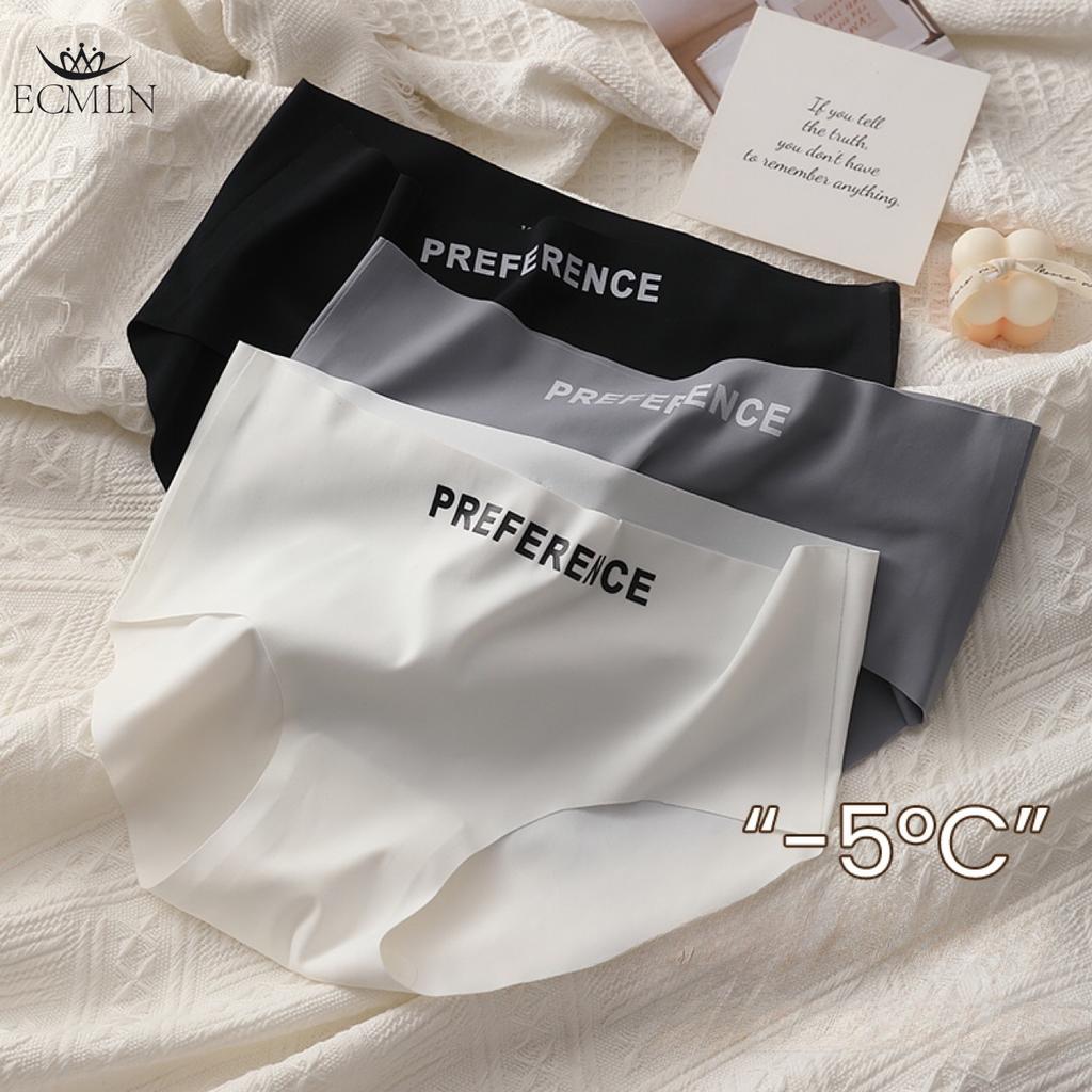 Large Size Women's Maillard Ice Silk Underwear Panties Summer Girls Cotton Crotch Mid-waist High Elastic Womens Underwear Briefs Knickers