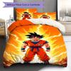 Son Goku Muster Bettwäsche, Steppbett Set Bettbezug Kissenbezug Zuhause Geburtstagsgeschenk (1 Bettbezug + 2 Kissenbezüge, ohne Füllung)