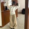 Lazy Wind One-word Shoulder Sweater Women's 2025 Autumn and Winter New Niche Korean Loose Long-sleeved Knitted Sweater
