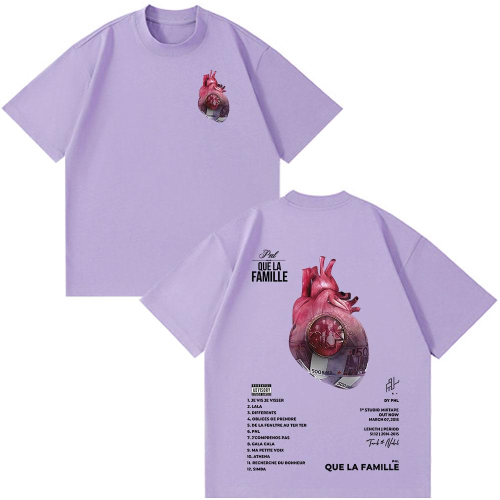 Francouzský rapper PNL Que La Famille Le Monde Chico tričko pánské dámské hip hopová móda trička s krátkým rukávem bavlněná trička s kulatým výstřihem