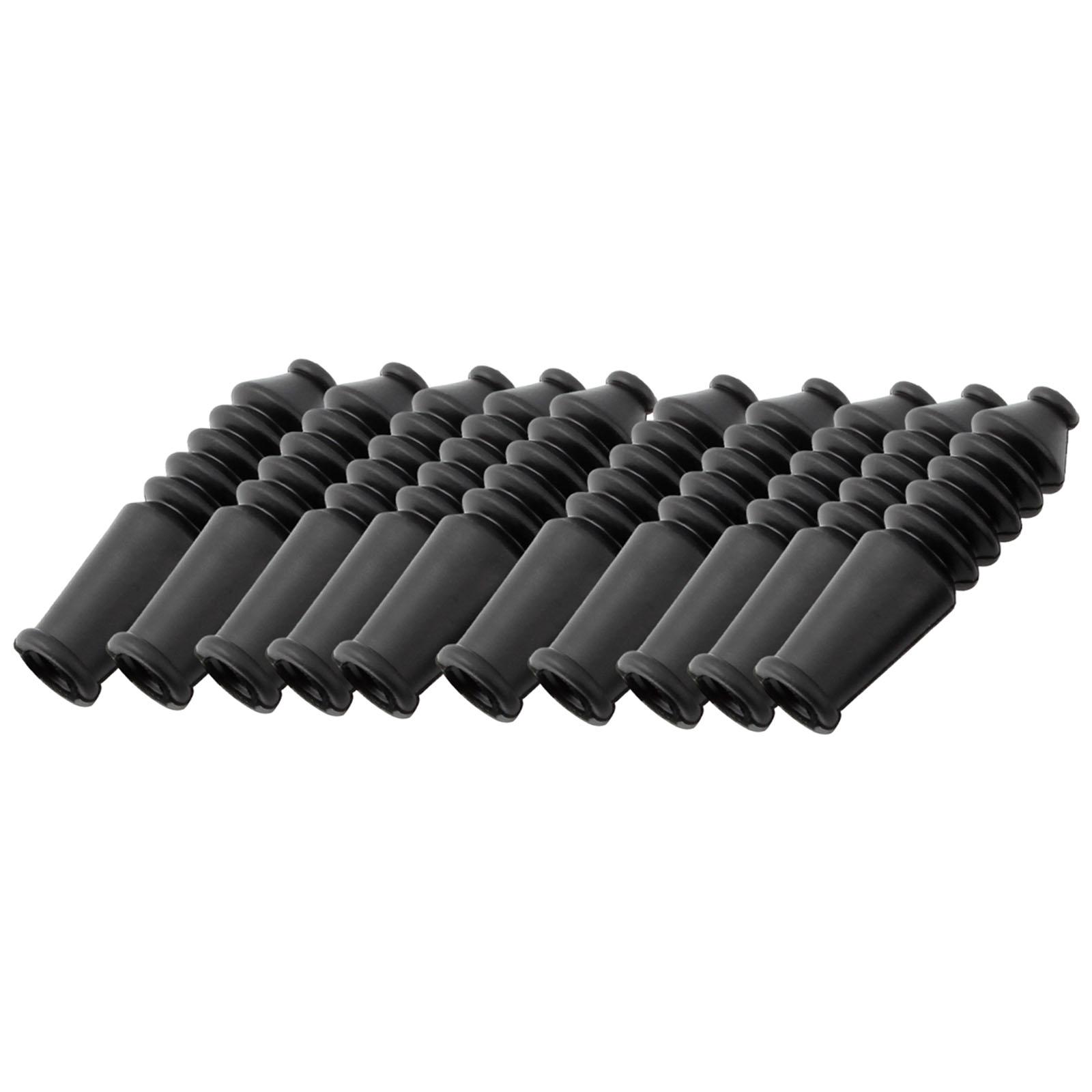 10Pcs Mountain Bike V Brake Cable Rubber Boots Wear-resistant Covers for Mountain Bikes чёрный