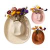 Hars Cowboyhoed Wandplanter Handgemaakte Wandhangende Vaas Western Boho Wanddecoratie voor Badkamer Woonkamer Kantoor Huisdecoratie