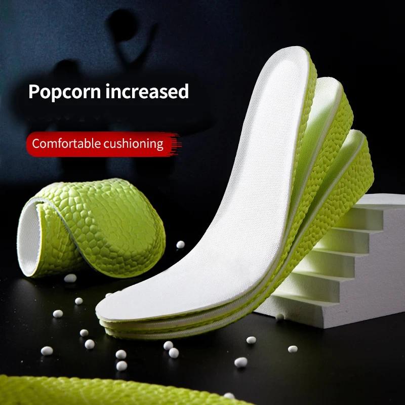 1Pair Sports Shock Absorption Insole for Feet Height Increase Templates Men Women Shoes Insoles 1.5cm/2.5cm/3.5cm Growing Sole