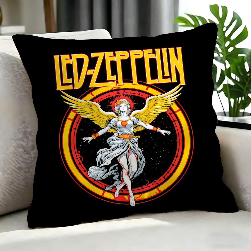 Classic Led Zeppelin Cushion Cover Cushion Cover Set 4Pcs 50X50 45X45 40X40 Pillowcase Decorative Sofa Home Decor