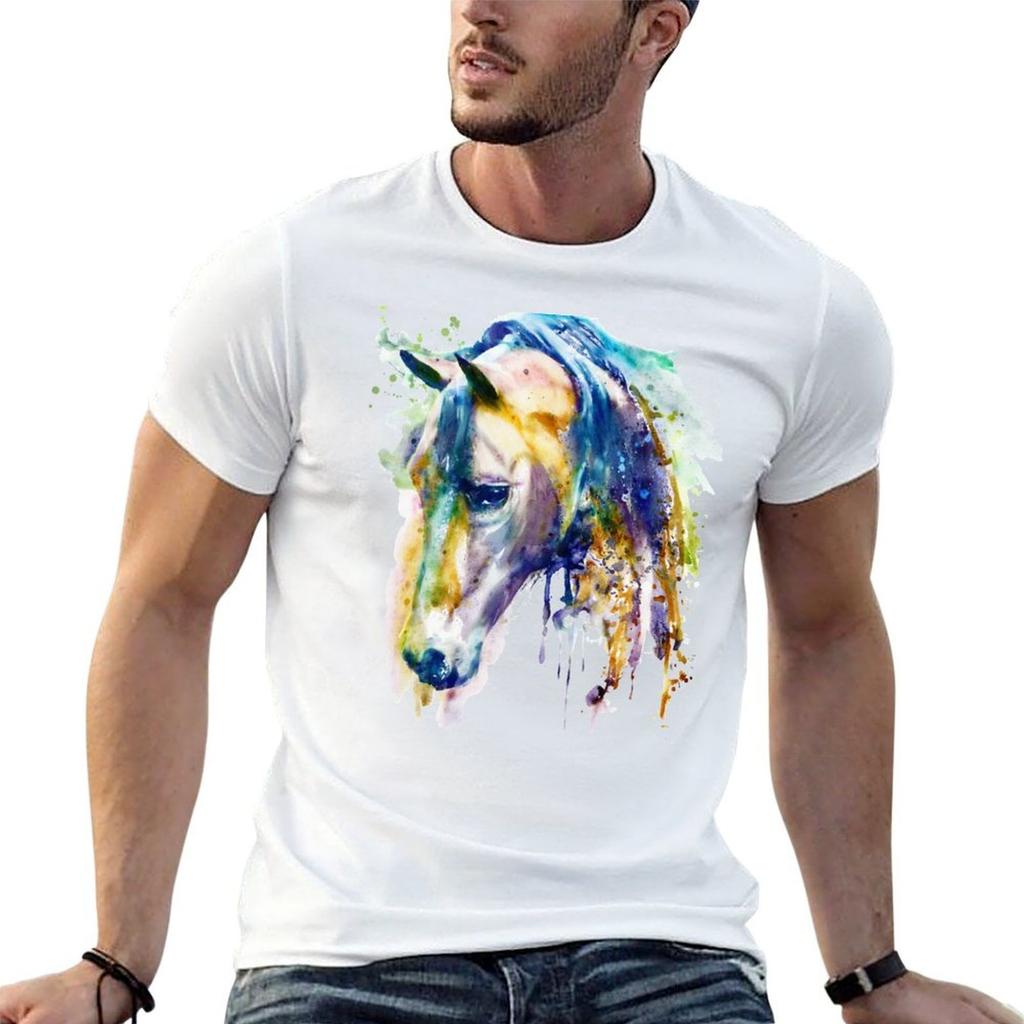 Horse Head Watercolor T-Shirt Holiday T-Shirt