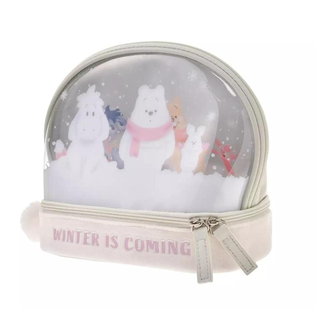 Disney Winnie the Pooh Two Tiered Pouch ( WHITE POOH ) Japan NEW Disney Store
