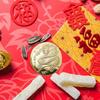Gold Dragon Embossed Coins Silver Plated Collectible Coins Chinese Zodiac Dragon Coin  New Year