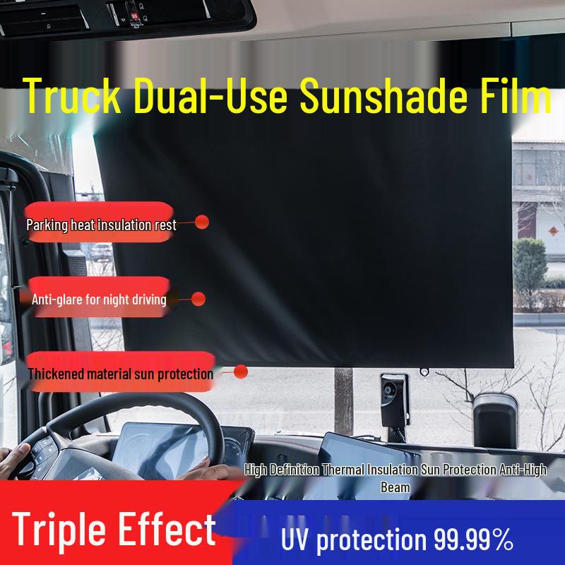 2026 Dual-Use Retractable Truck Sunshade: Thickened Heat Insulation Windshield Film