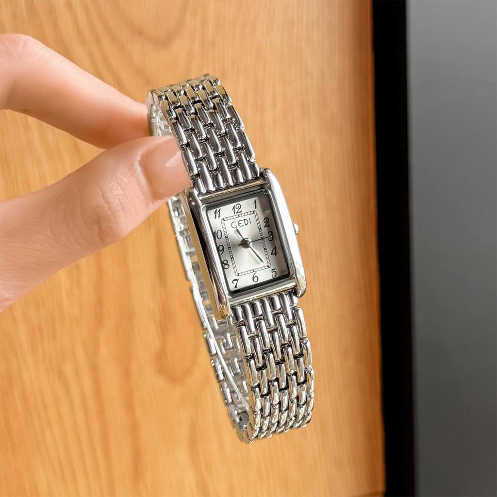 GEDI NOVÉ Retro Elegantné Luxusné Quartzové Hodinky pre Ženu Náramok Časomer Minimalistické Štvorcové Zliatinové Dámske Náramkové Hodinky Darček