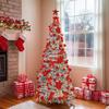 Fake Christmas Tree Artificial Foldable Home Decor Without Lights Pencil Christmas Tree for Thanksgiving Holiday Birthday