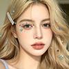 with Adhesive Backing Face Eye Jewels Sticker 3D Resin Crystal Gem Sticker  Festival