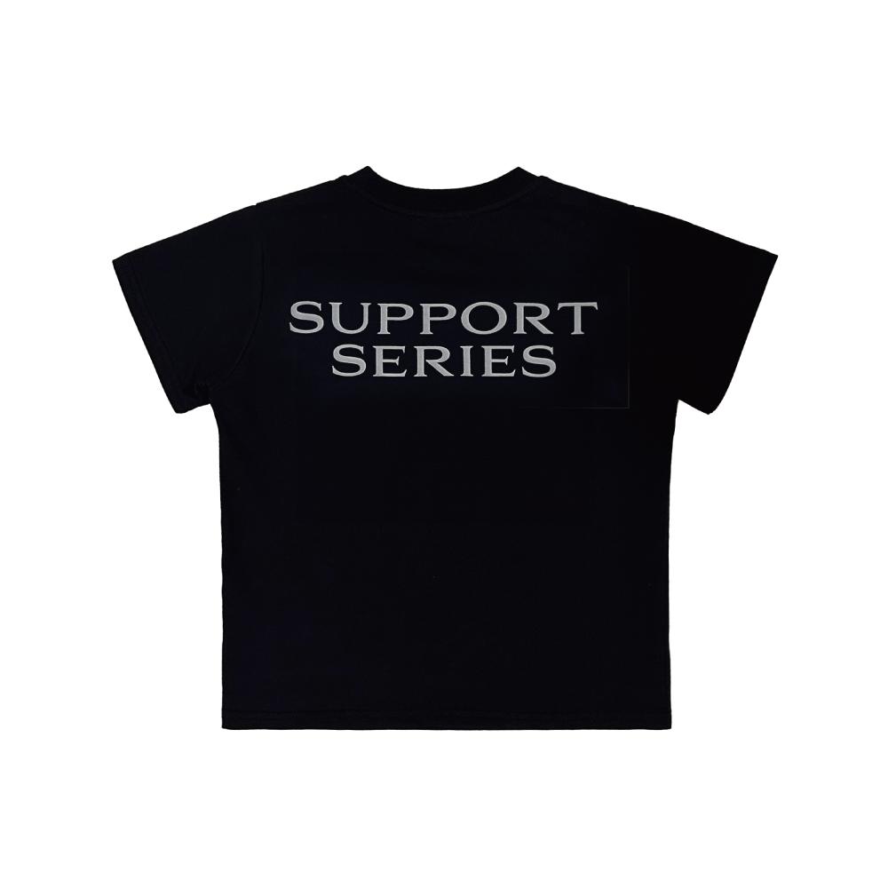 Tomseubeolseudei Support Series Speed Logo Half T-Shirt Black