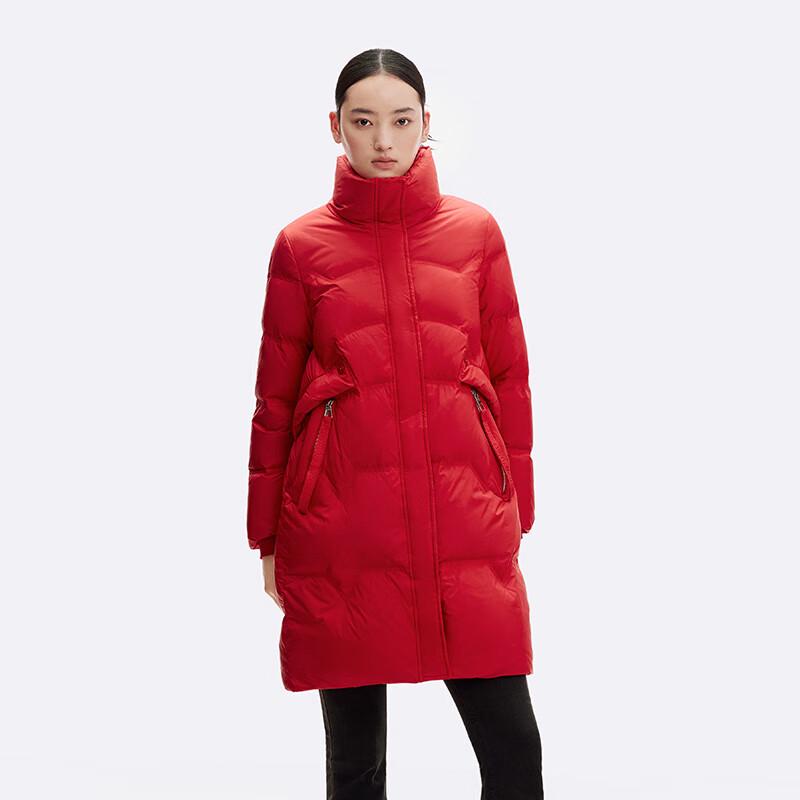 Qianrengang Women's Mid-Length Stand Collar Down Jacket