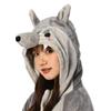 OLAOLA Vlk Kigurumi Pyžamo na Halloween Zvíře Zima Unisex Dospělí, Kostým, Kostým, Nadýchané, Teplé, Flanelové, Ochrana, Roztomilé, (L, 175-185)