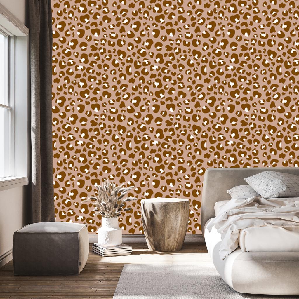 Animal Skin Wallpaper Beige, Orange and Ochre 50x1000