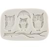 Sijiangmold Bird Silicone Molds Owls Tree Branch Fondant Mold Flower Leaves Silicone Molds For Cake Decorating Candy Chocolate Gum Paste Crafting
