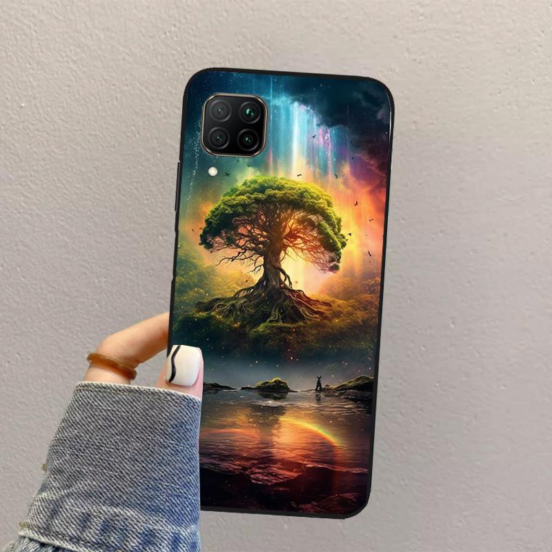 Árvore da Vida Galáxia Espacial Estrelas Para Huawei Nova Y73 Y72 Y61 Y91 Y70 Y60 Y90 12s 12i 11i 8i 9 10 SE P30 P40 Lite P60 Pro Capa
