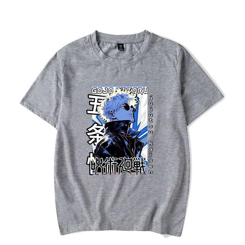 New Gojo Satoru Print T-Shirt Men Women Fashion Short Sleeve Casual Summer Tops Tees Personality Anime T Shirts