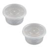 Disposable Round Clear Food Container with Lid