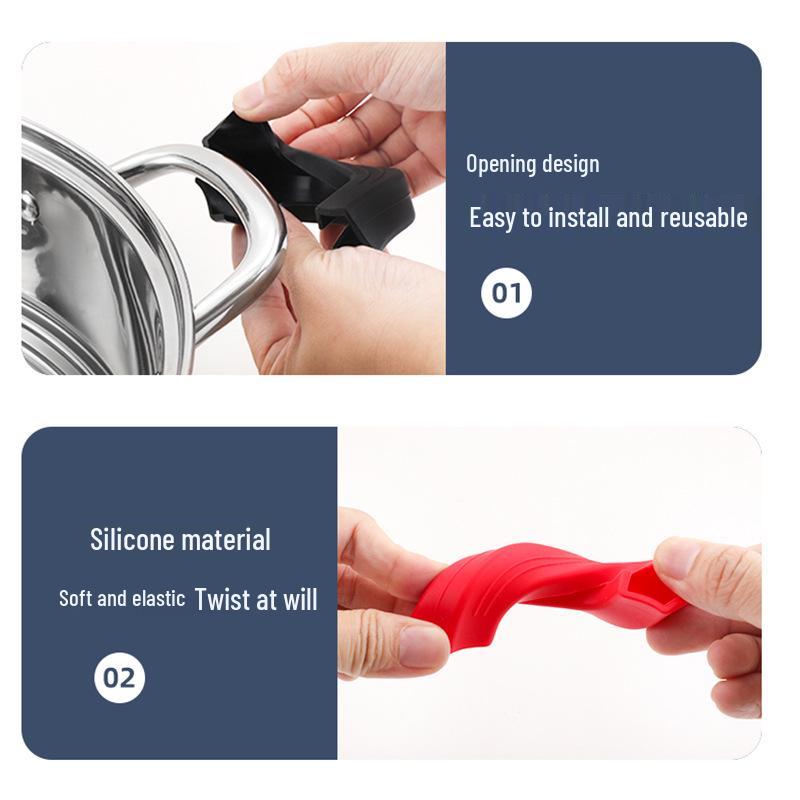 Universal Silicone Heat-Resistant Pot Handle Cover - Anti-Scald Grip for Iron Pots