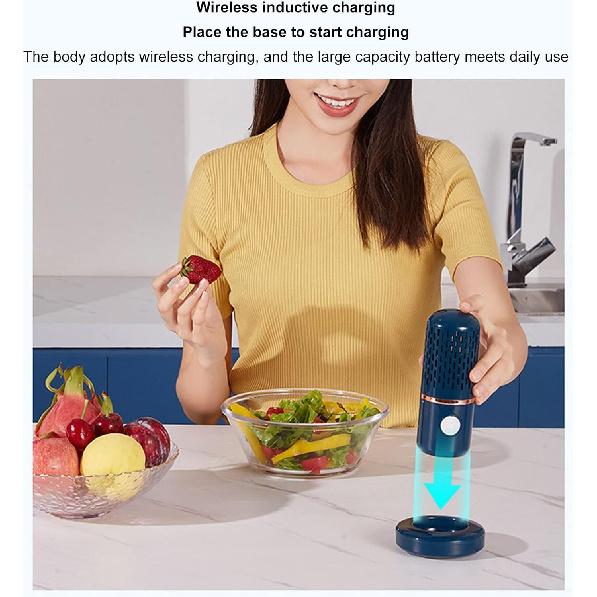 USB Wireless Food Purifier Washer , Vegetable and Fruit Cleaner Machine , Deeply Cleans racy Produce , Auto Capsule Portable Fruit Cleaner Device for