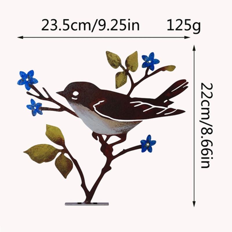 Vogelstatue Gartendekorationen Metall-Gartenvogel Hofdekorationen Outdoor-Vogelskulptur Rasen Metall-Gartenschmuck