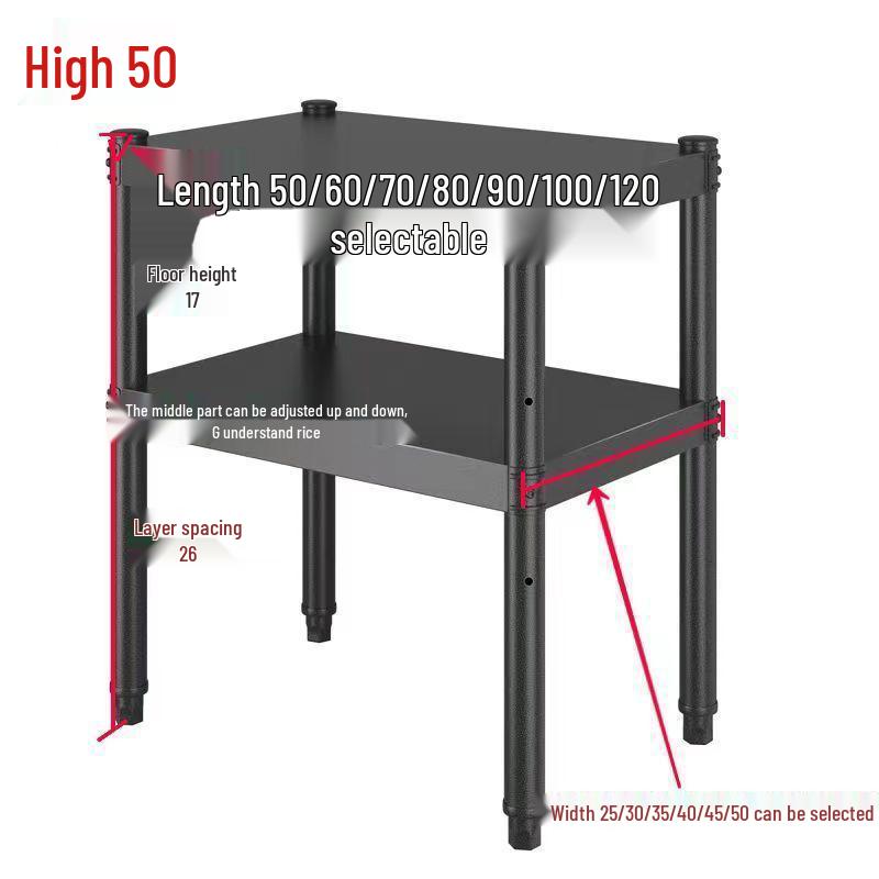 Mehrschichtiges, freistehendes Regal für Küche, Lager oder Balkon