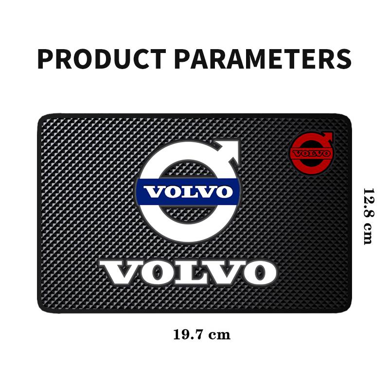 Tapete Antiderrapante de Silicone para Carro Painel Interno Emblema de Carro Almofada Adesiva Para Volvo Rdesign S80L XC60 XC90 S40 S60 S80 V40 V50 V60 V70