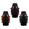 Renaissances Costume Gothic Lace Up Maxi Dress Medieval Dress with Trumpet Sleeves Wickeds Witch Costumes for Womens
