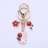 [LALAFINA] 2023 Zodiac Rabbit Keychain Key Ring with Cherry Blossom Design, Easter, Year of the Rabbit, Metal Key Charm, Cute, Prayer, Heian Era,