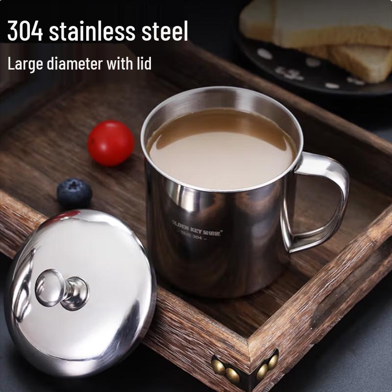 Golden Key 304 Stainless Steel Anti-Drop Student Mug