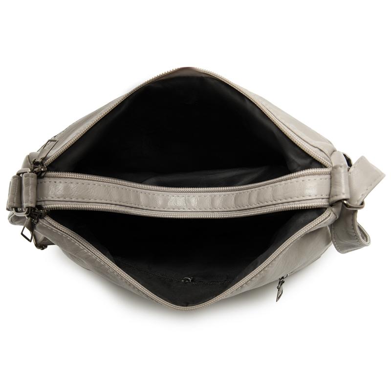 Soft Leather Multi-Layer Shoulder Bag Women's Multi-Pocket Crossbody Bag Mother's Bag