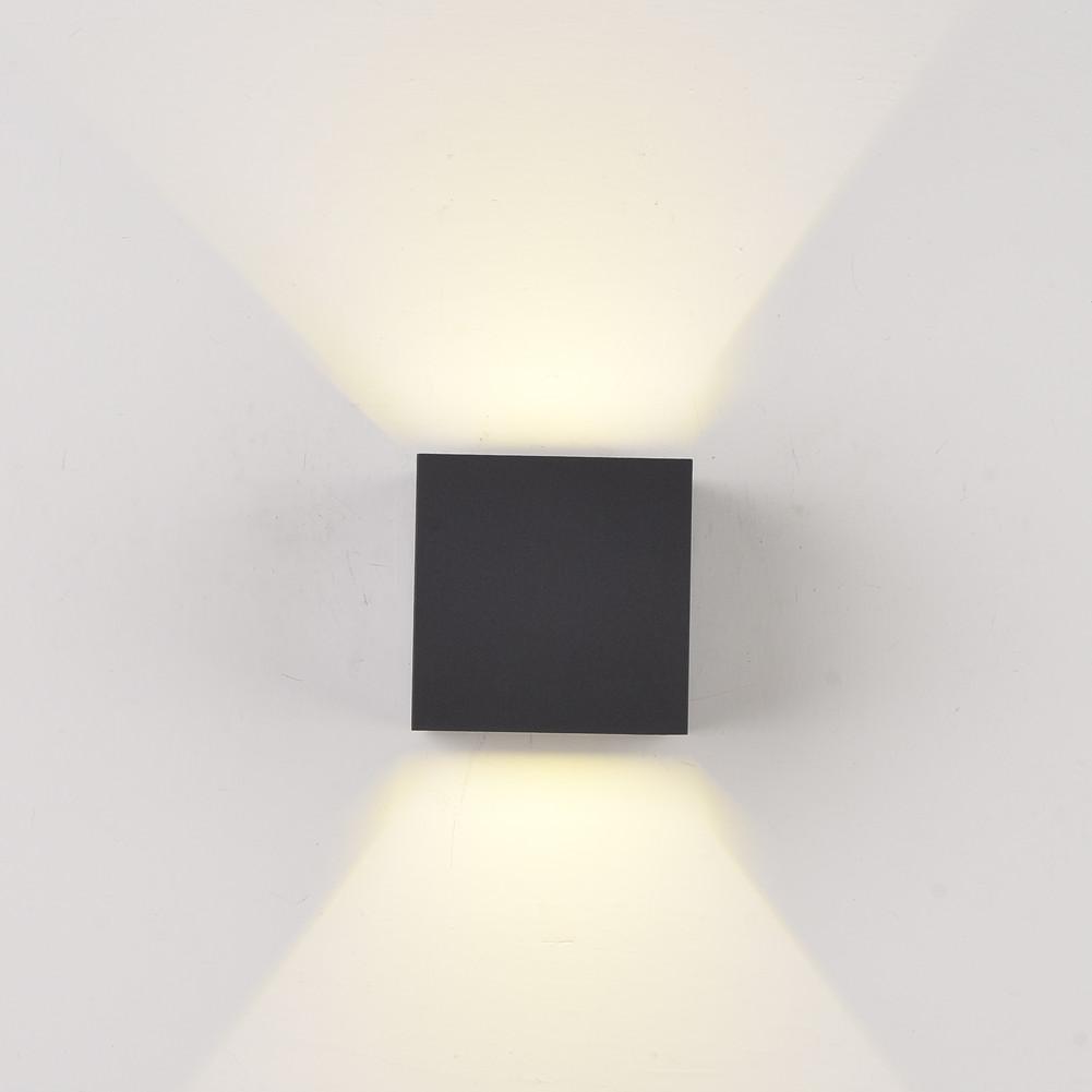Adjustable 12W LED Wall Lamp AC85-265V COB Waterproof Aluminum Cube Outdoor Porch Wall Light