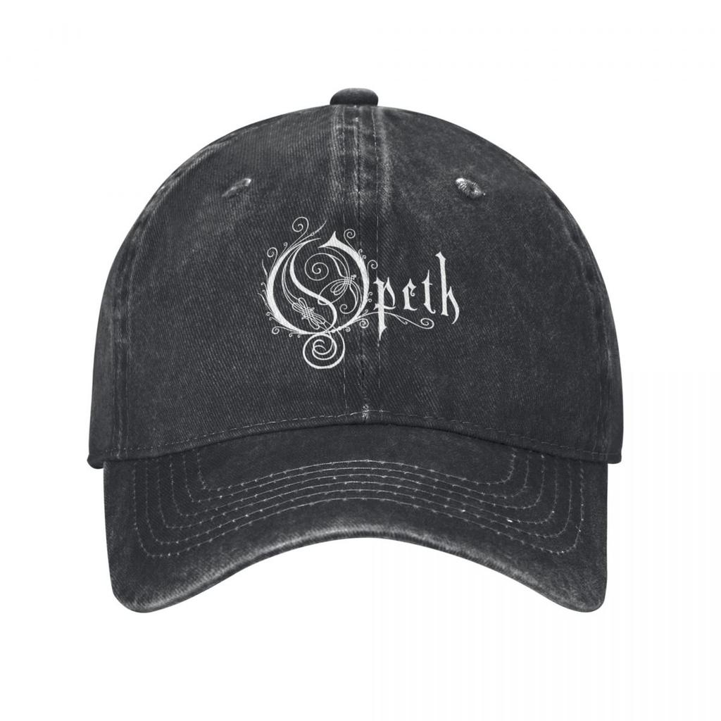Opeths Logo Death Metal Band Baseball Cap Men Women Distressed Washed Snapback Hat Vintage music album Outdoor Hats Cap