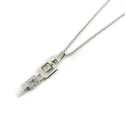 [L6103] - White 'Goddess' Silver Necklace
