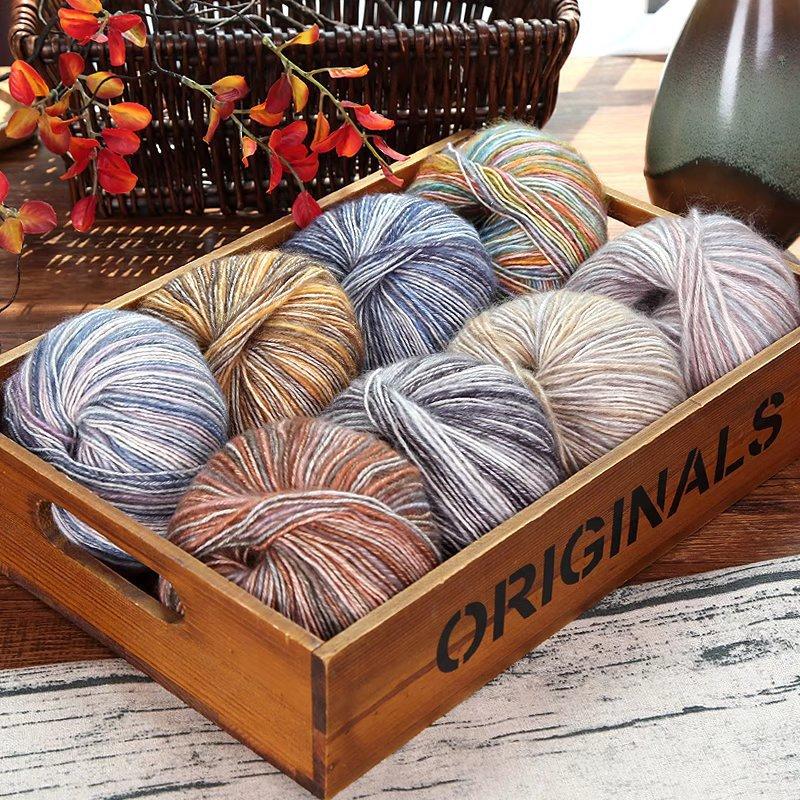 Camouflage Cotton Segment Dyed Cotton Thread Wool Thread Baby Baby Thread Hand Woven Cardigan Medium Coarse Mohair Thread