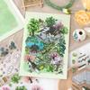 Kawaii 3D Small House Miniature Scene Stickers Fun Four Seasons Courtyard Landscape Stickers DIY Hand Stacking Scrapbook