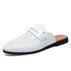 Fashion Men Summer Casual Shoes Handmade Muller Shoes Mens Comfortable Half Drag Sneakers Classic Breathable Mens Half Slippers Loafers