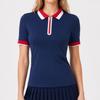 Womens Breathable Fitness Tee Slimming Loose Short Sleeve Polo Top Gym Running Tennis Golf