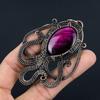 Pink Flash Labradorite 999 Copper Wire Wrapped Jewelry, Handmade Beauteous Gemstone Jewelry Pendant For Women