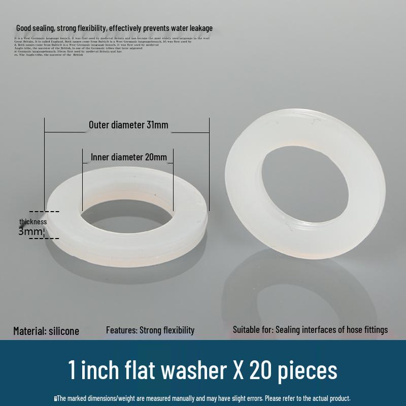 4-Minute Water Heater Seal: Silicone and Rubber Gaskets for Shower, 6-Point Inlet Pipe, 1-Inch Water Meter