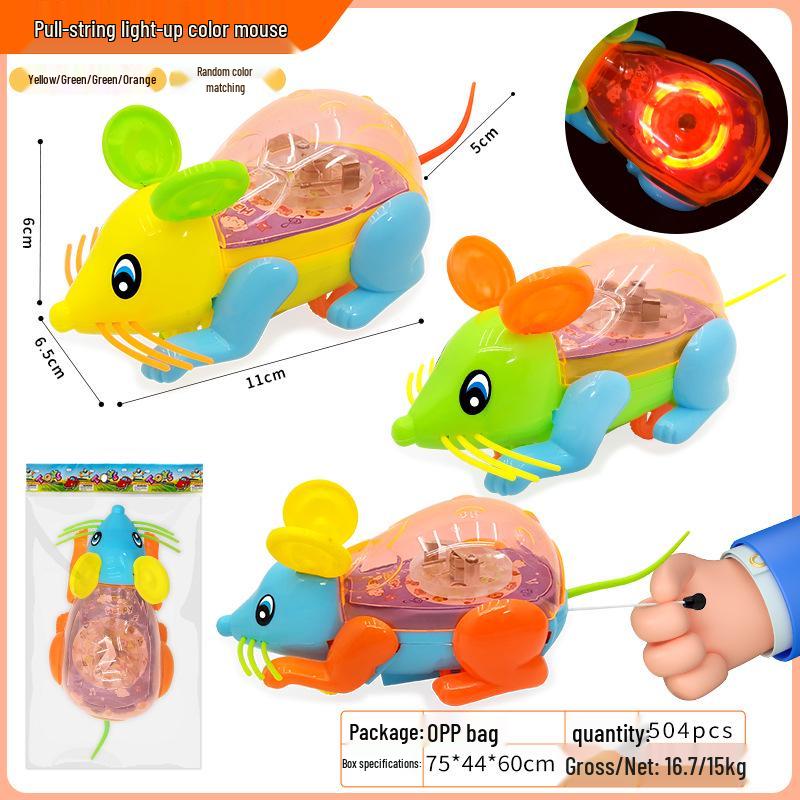 

Светящиеся в темноте игрушки с веревочкой: Крокодил, Золотая рыбка, Мышь для детей и домашних животных