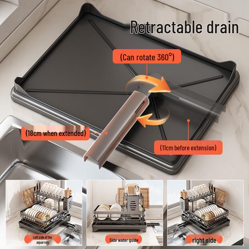 Single Layer Draining Kitchen Dish Rack