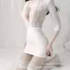 Domila Sexy Underwear Deep V Secretary Uniform Lace Clothes Hip Skirt Set Seduction Passion Pajamas Wholesale