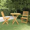 Day and Night - Day and Night Folding Garden Dining Table 3 Pieces Solid Acacia Wood