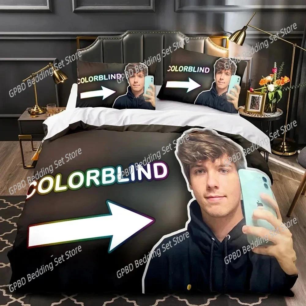 3D Print Karl Jacobs Beding Set 3D Printed Suitable for Bedrom Soft with Soft Fabric Duvet Cover Set With Pilowcases Children Kids Home Textile