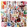 55 Cartoon Musical Instrument Guitar Stickers for Planner, Water Bottle, Laptop – Waterproof Decorative Stickers