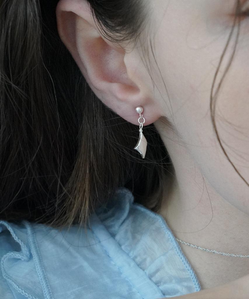 Overgrey Mirror Piece Earrings